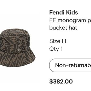 Brown Patterned Bucket Hat